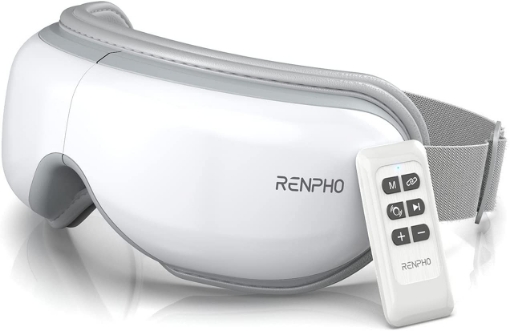 Picture of Máy mát xa mắt cảm ứng và điều khiển từ xa renpho eye massager adopts remote & touch control, rf-em001r, a-white