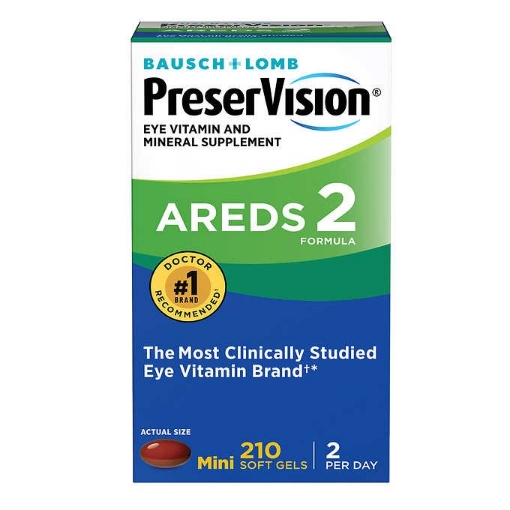 Picture of Viên uống hỗ trợ sáng mắt bausch + lomb preservision areds 2 formula, 210 viên