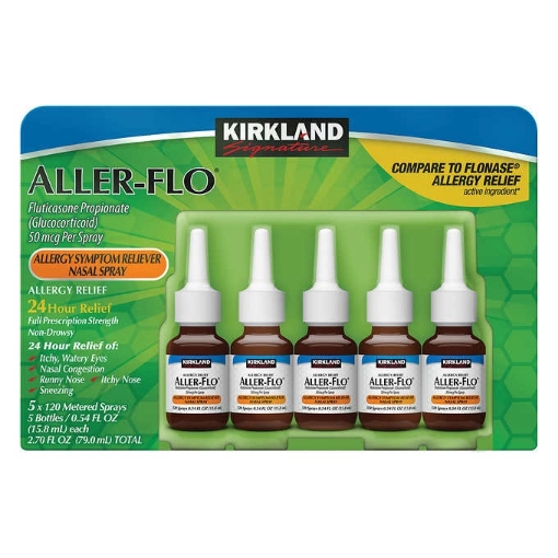 Picture of Thuốc xịt mũi dị ứng kirkland signature aller - flo 50 mcg. allergy spray