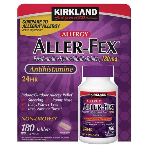 Picture of Thuốc giảm dị ứng kirkland signature aller - fex antihistamine 180 mg