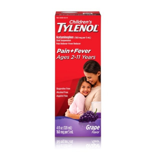 Picture of Siro giảm đau và hạ sốt dành cho trẻ em từ 2-11 tuổi hương nho children's tylenol pain reliever - fever reducer oral suspension medicine, grape flavor