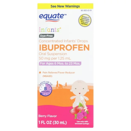 Picture of Thuốc nhỏ giọt đậm đặc cho trẻ sơ sinh equate concentrated infants drop ibuprofen oral suspension, berry flavor, 1 oz