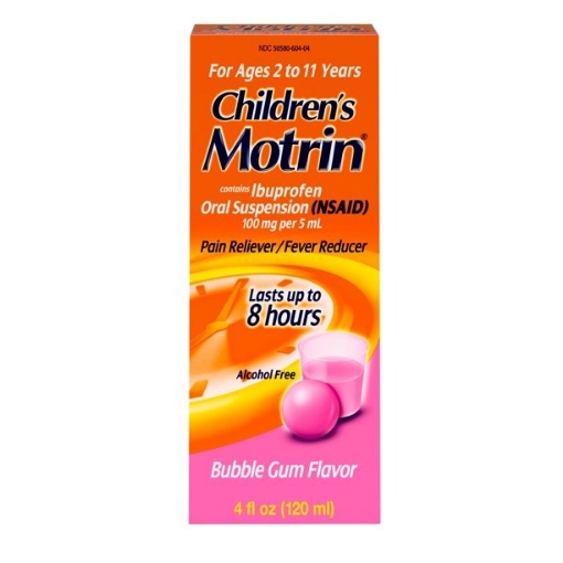 Picture of Siro giảm đau hạ sốt dành cho trẻ em từ 2-11 tuổi children's pain reliever / fever reducer oral suspension medicine, bubble gum flavor