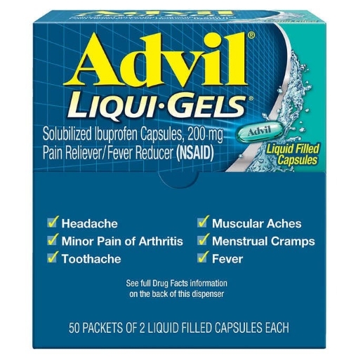 Picture of Thuốc giảm đau hạ sốt advil liqui-gels ibuprofen dispenser box