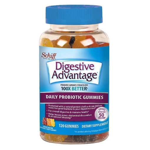 Picture of Kẹo dẻo hỗ trợ tiêu hóa schiff digestive advantage probiotic, 120 Gummies