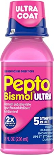 Picture of Siro giảm 5 triệu chứng dạ dày, tiêu hóa pepto bismol ultra 5 symptom digestive relief liquid (1 pack) - 8 oz