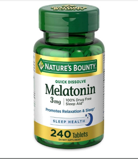 Picture of Viên ngậm hỗ trợ giấc ngủ nature's bounty quick dissolve melatonin 3 mg