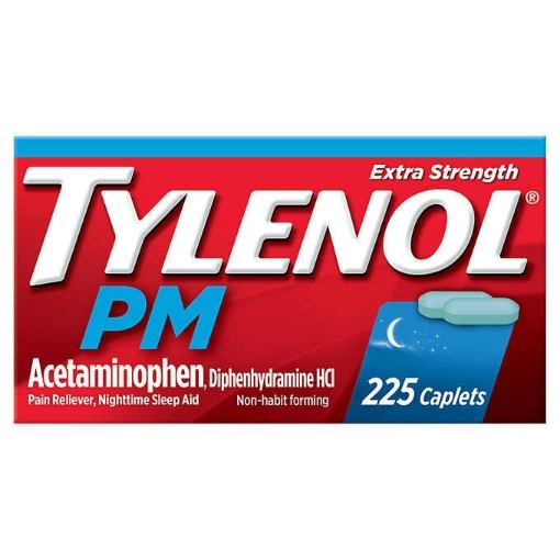 Picture of Thuốc giảm đau và hạ sốt ban đêm tylenol pm extra strength, 225 viên