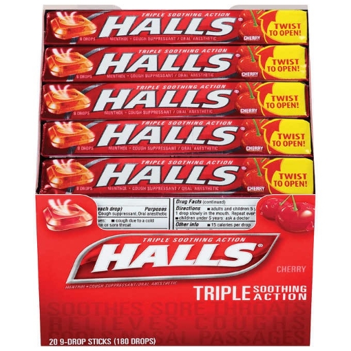 Picture of Kẹo ngậm trị ho halls cough drops, cherry