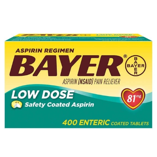 Picture of Thuốc giảm đau và ngăn ngừa nhồi máu cơ tim bayer aspirin regimen low dose 81 mg