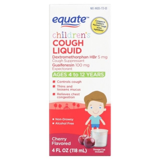 Picture of Siro trị ho dành cho trẻ em equate children's cough liquid, cherry flavored