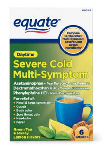 Picture of Thuốc trị cảm cúm, cảm lạnh nặng ban ngày dạng bột equate daytime severe cold & flu relief