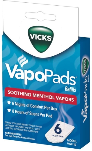 Picture of Miếng đệm mùi hương dành cho máy tạo độ ẩm vicks vapopads - soothing menthol vapor pads for vicks humidifiers, 6 count
