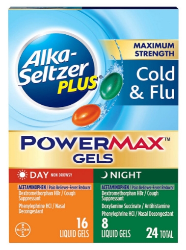 Picture of Thuốc trị cảm cúm, cảm lạnh ngày và đêm alka seltzer plus powermax cold and flu medicine - day+ night
