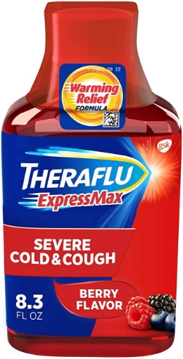 Picture of Siro trị ho và cảm lạnh nặng theraflu expressmax severe cold and cough syrup, berry flavor