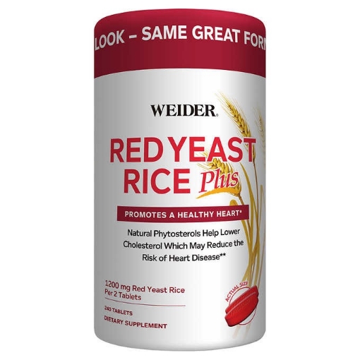 Picture of Viên uống giảm cholesterol tinh chất men gạo đỏ Weider Red Yeast Rice Plus 1200 mg, 240 viên