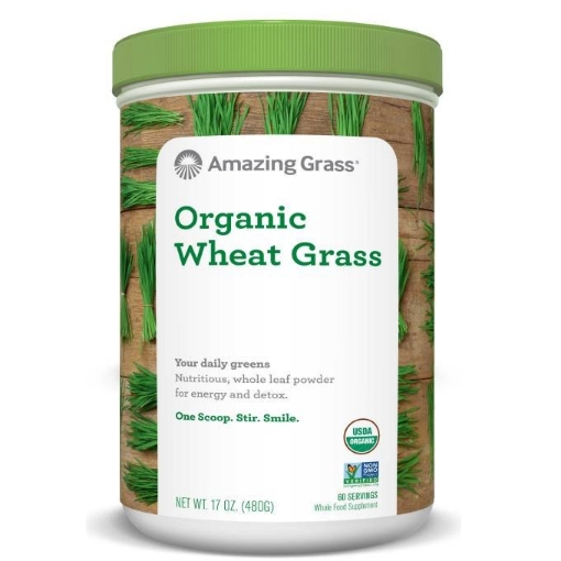 Picture of Bột cỏ lúa mì hữu cơ amazing grass organic wheatgrass powder, 480g