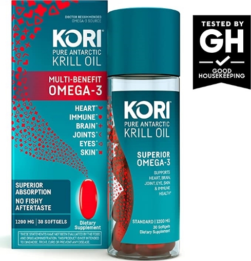 Picture of Viên uống dầu nhuyễn thể Kori Pure Antarctic Krill Oil Superior Omega-3 1200 mg,hộp 30 viên