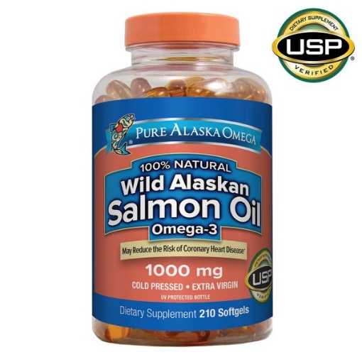 Picture of Viên uống dầu cá hồi Pure Alaska Omega Wild Salmon Oil 1000 mg, 210 viên