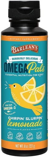 Picture of Siro kem bổ sung Omega-3 vị chanh dành cho trẻ em Barlean's OmegaPals Kids Omega-3 Lemonade Flavor