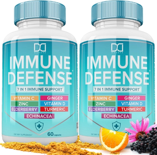 Picture of Viên uống hỗ trợ miễn dịch 7 trong 1 Dakota 7 in 1 Immune Support Booster Supplement with Elderberry, 2 pack