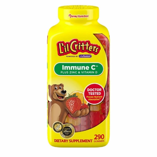 Picture of Kẹo dẻo bổ sung Vitamin C và tăng sức đề kháng L'il Critters Immune C Gummy Plus Zinc & Vitamin D, 290 viên