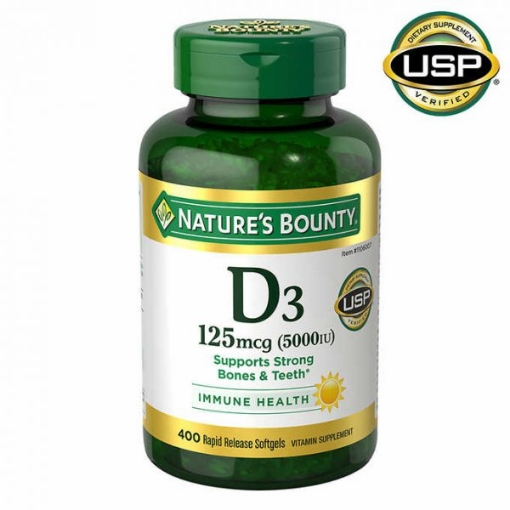 Picture of Viên uống bổ sung Vitamin D3 Nature’s Bounty Vitamin D3 125 mcg (5000IU), 400 viên