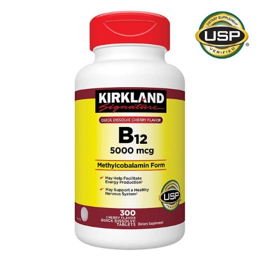 Picture of Viên uống bổ sung Vitamin B12 Kirkland Signature Quick Dissolve B-12 5000 mcg, 300 viên