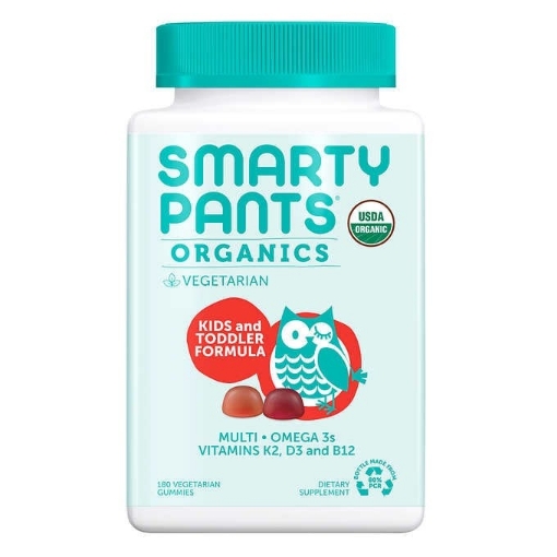Picture of Kẹo dẻo hữu cơ Vitamin tổng hợp dành cho trẻ em & trẻ tập đi SmartyPants USDA Organic Kids & Toddler Formula Multivitamin, 180 viên