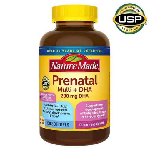 Picture of Viên uống bổ sung Vitamin tổng hợp dành cho bà bầu Nature Made Prenatal Multi + DHA, 150 viên