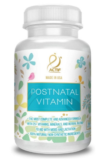 Picture of Viên uống bổ sung 25 loại vitamin và thảo mộc hữu cơ sau sinh Actif Organic Postnatal Vitamin with 25+ Organic Vitamins and Organic Herbs