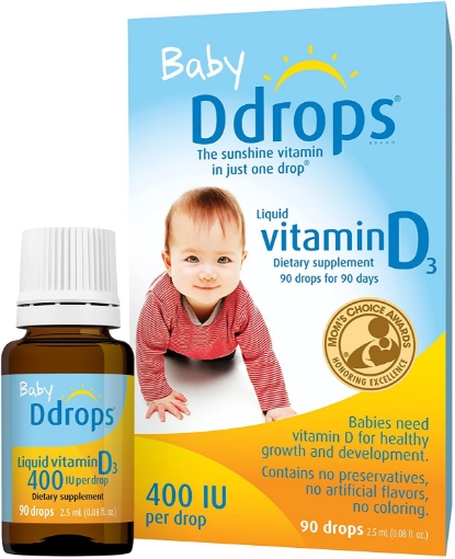Picture of Thuốc bổ sung vitamin d3 dạng nước dành cho trẻ sơ sinh Baby Ddrops Vitamin D3 400 IU