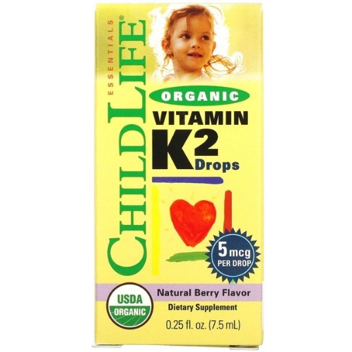 Picture of Siro bổ sung vitamin k2 dành cho bé ChildLife Organic Vitamin K2 Drops, Natural Berry Flavor