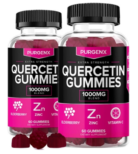 Picture of Kẹo dẻo bổ sung hệ miễn dịch Purgenx Quercetin + Zinc + Vitamin C 1000mg Gummies Supplements