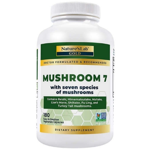 Picture of Viên uống tinh chất 7 loại nấm hỗ trợ tăng cường hệ miễn dịch Nature's Lab Mushroom 7 1,500 mg, 180 viên