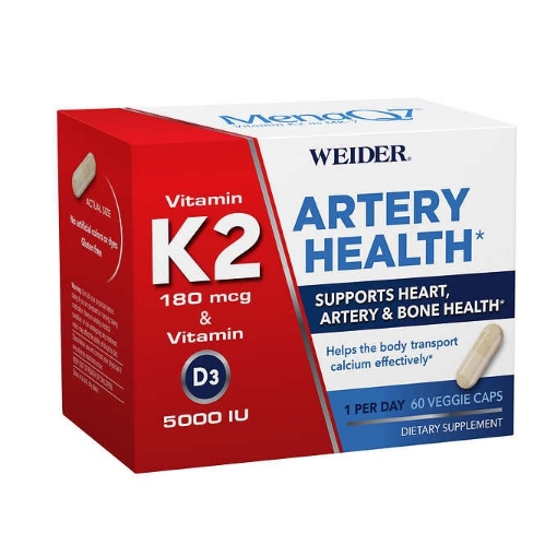 Picture of Viên uống hỗ trợ sức khỏe Tim, Xương và Động mạch -  Weider Artery Health with Vitamin K2, 60 viên.