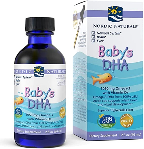 Picture of Siro Hỗ trợ Phát triển Trí não, Thị giác và Hệ Thần kinh ở trẻ sơ sinh - Nordic Naturals Baby’s DHA - 2 oz