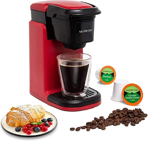 Picture of Máy pha cà phê mixpresso single cup coffee maker, red & black