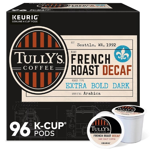 Picture of Cà phê đã khử caffeine dạng cốc tully's coffee decaf french roast k-cup pod