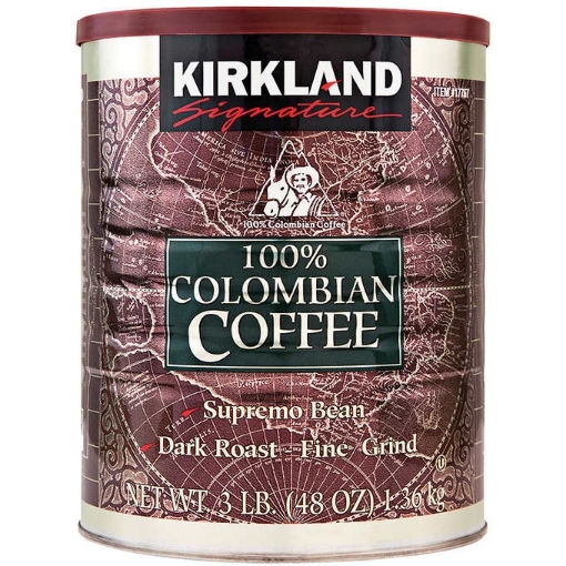 Picture of Cà phê rang xay kirkland signature 100% colombian coffee, dark roast