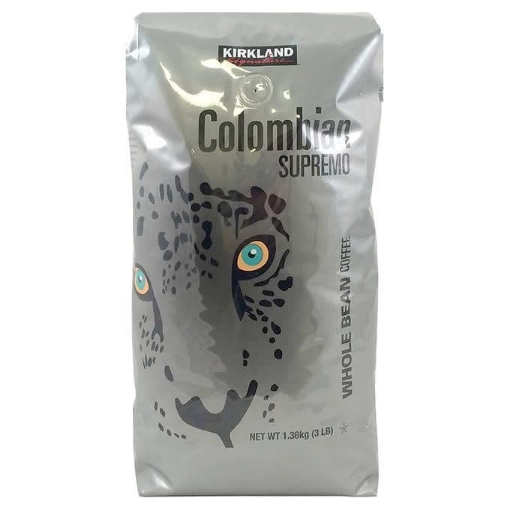 Picture of Cà phê rang vừa nguyên hạt kirkland signature colombian supremo coffee, whole bean