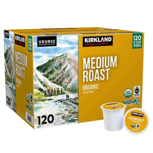 Picture of Cà phê rang vừa hữu cơ dạng cốc kirkland signature coffee organic medium roast k-cup pod