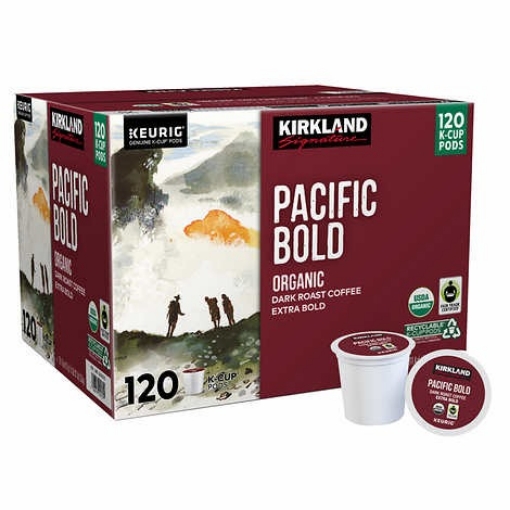 Picture of Cà phê rang đậm hữu cơ dạng cốc kirkland signature coffee organic pacific bold k-cup pod