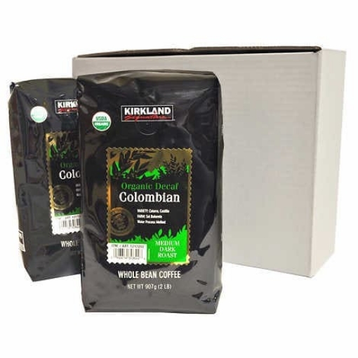 Picture of Cà phê nguyên hạt colombian đã khử caffeine hữu cơ kirkland signature organic colombian decaf whole bean coffee
