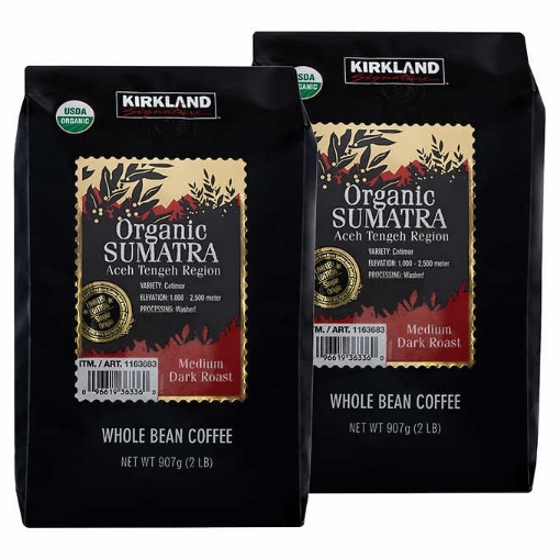 Picture of Cà phê nguyên hạt sumatra hữu cơ kirkland signature organic sumatra whole bean coffee