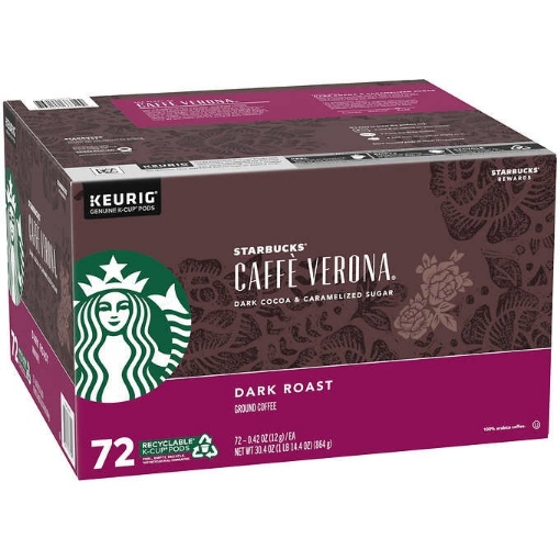 Picture of Cà phê đậm đặc dạng cốc starbucks coffee caffè verona dark roast k- cup pods