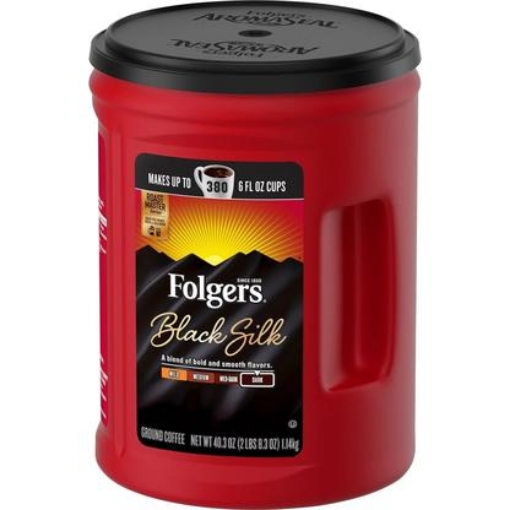Picture of Cà phê đen xay, rang đậm folgers black silk ground coffee( 40.3oz) 2lbs 8.30z ~ 1.14kg