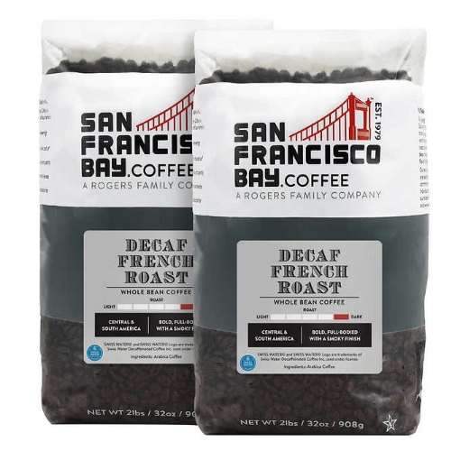 Picture of Cà phê rang đậm đã khử caffein nguyên hạt san francisco bay decaf french roast whole bean coffee