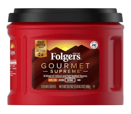 Picture of Cà phê rang xay đậm vừa folgers gourmet supreme medium dark roast ground coffee 686g