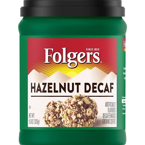 Picture of Cà phê xay đã khử caffein folgers hazelnut decaf flavored decaffeinated ground coffee,11.5oz